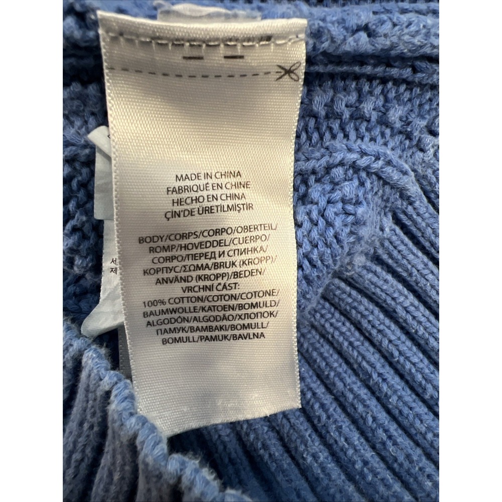 Polo Ralph Lauren BLUE Cable Knit Pullover Sweater Women's‎ Sz S, Cotton - Picture 8 of 9